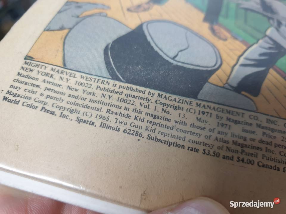 The Rawhide Kid komiks western Marvel USA 1971 Amerykańskie pomorskie Gdynia