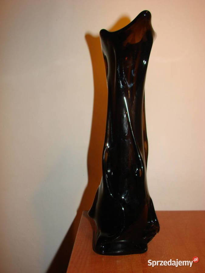 wazon z lanego szkła PRL Pruszcz Gdański