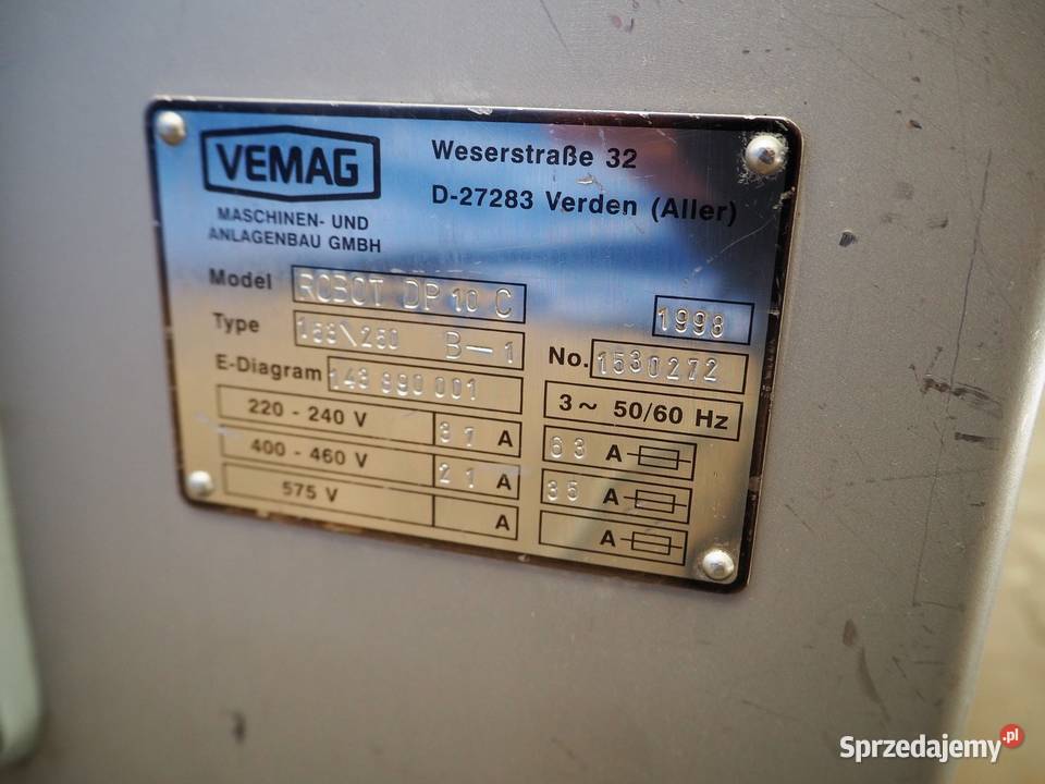 Nadziewarka próżniowa z załadunkiem Vemag Robot Biznes i Przemysł Krotoszyn