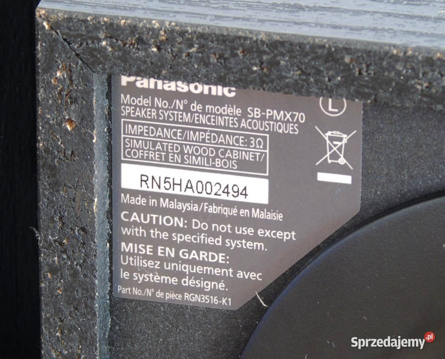 Kolumny Panasonic SBPMX70 sprawne WYSYŁKA Jasło