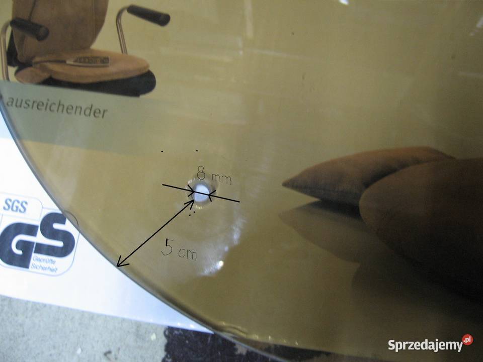 Szklany blat stolika kawowego średnica 50 warmińsko-mazurskie sprzedam