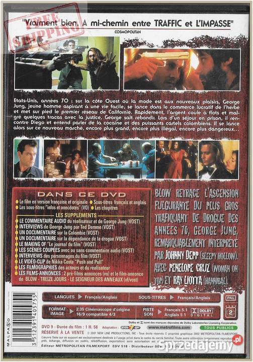 Blow 2001 DVD dition Prestige Krynica-Zdrój