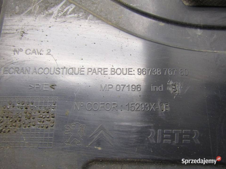 OSŁONA NADKOLA PRAWY PRZÓD CITROEN C3 III