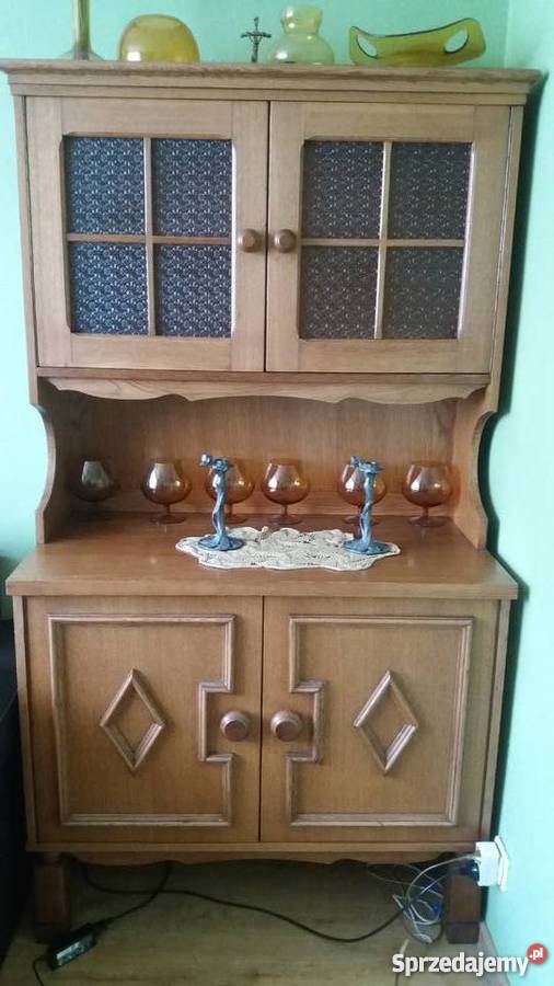 Meble dębowe rzeźbione Mieszko do salonu ANTYK Komplety mebli Zabrze