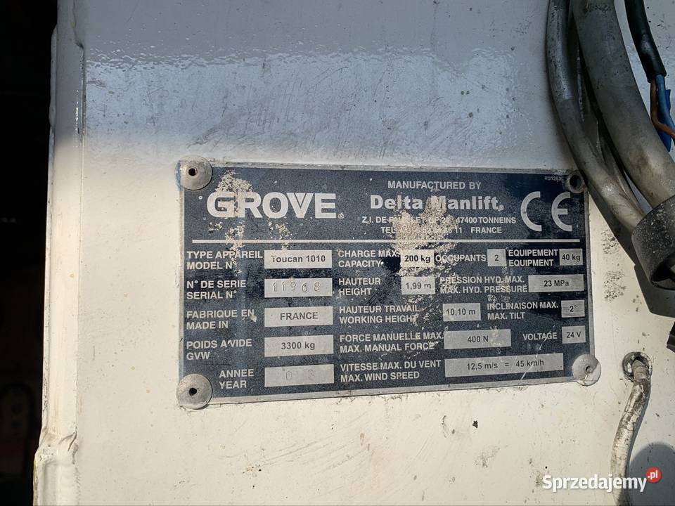 Podnośnik koszowy JLG Groove Toucan nie