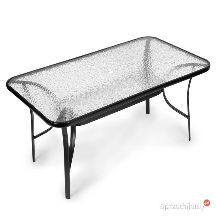Stół ogrodowy szklany 140x80 taras balkon Stoły i stoliki ogrodowe Smogorzów
