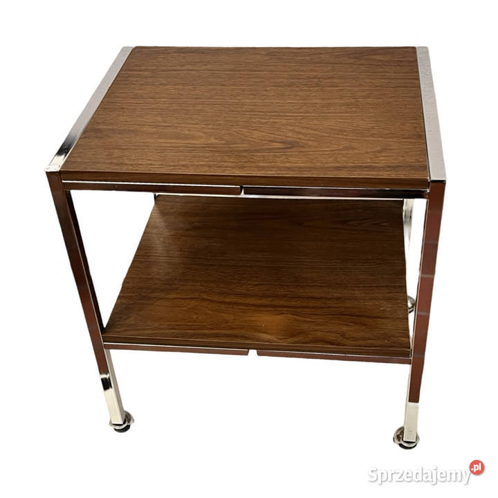 Modernistyczny stolik mobilny barek Dania lata Warszawa
