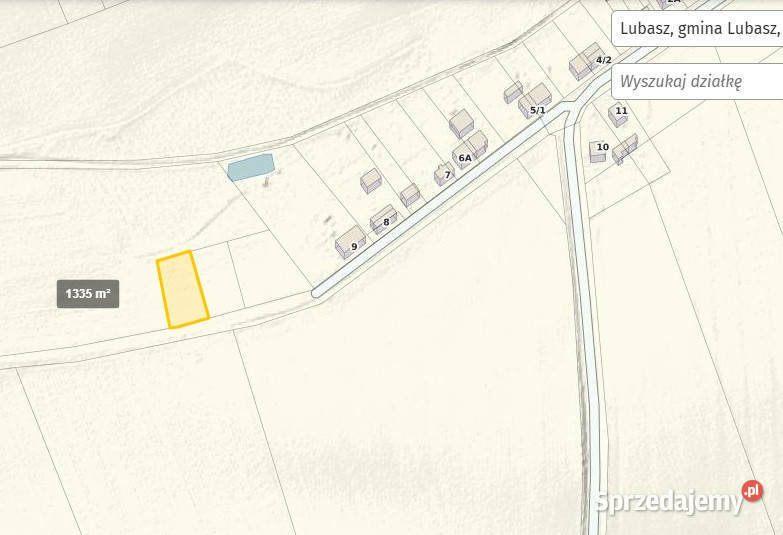 sprzedam działkę budowlaną z warunkami zabudowy 50zł/m2 Sprzedaż Bzowo