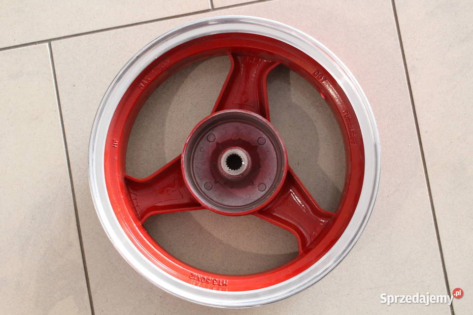 Felga koła tuning 12x35 TUBELESS Czerwona Motocykle na części Wieruszów
