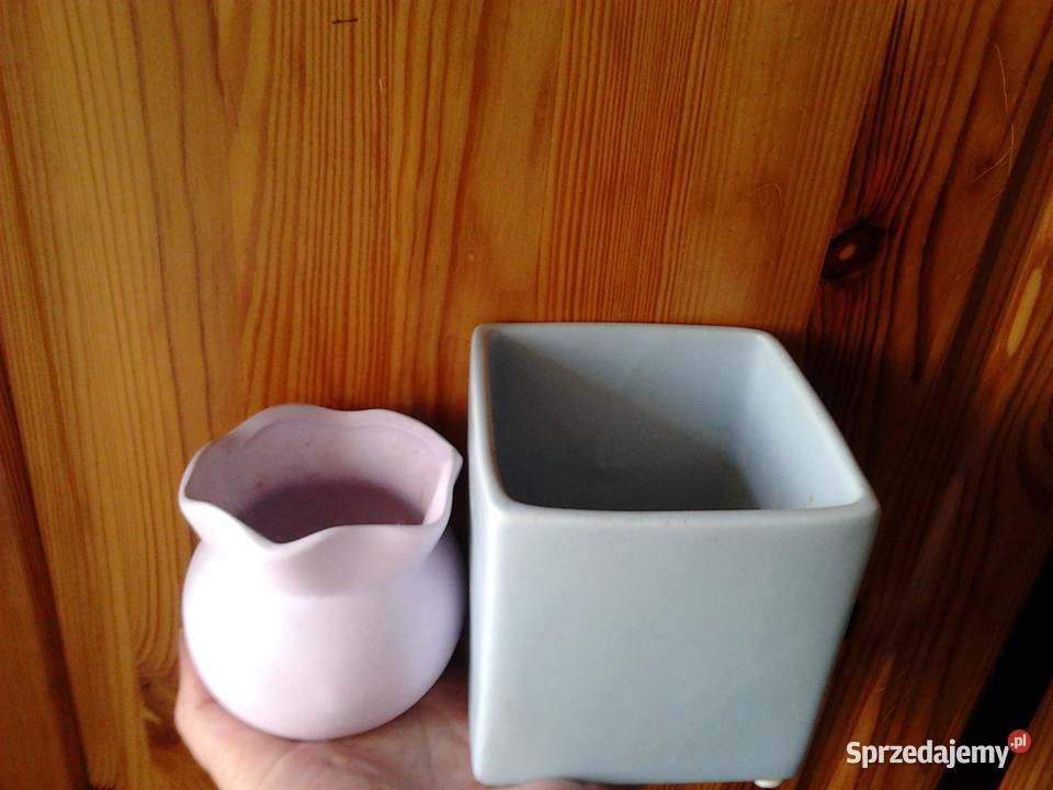 Zestaw doniczek ceramicznych glinianych osłonki małopolskie Kraków