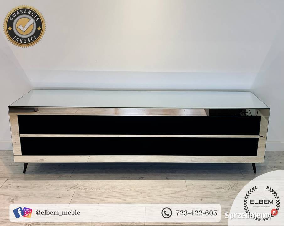 Lustrzana szafka RTV Glamour Warszawa