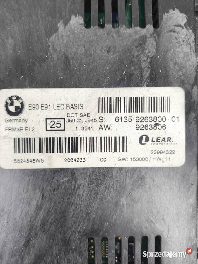 MODUŁ STEROWNIK ŚWIATEŁ LED BASIC BMW 3 E90 E91 Radom sprzedam