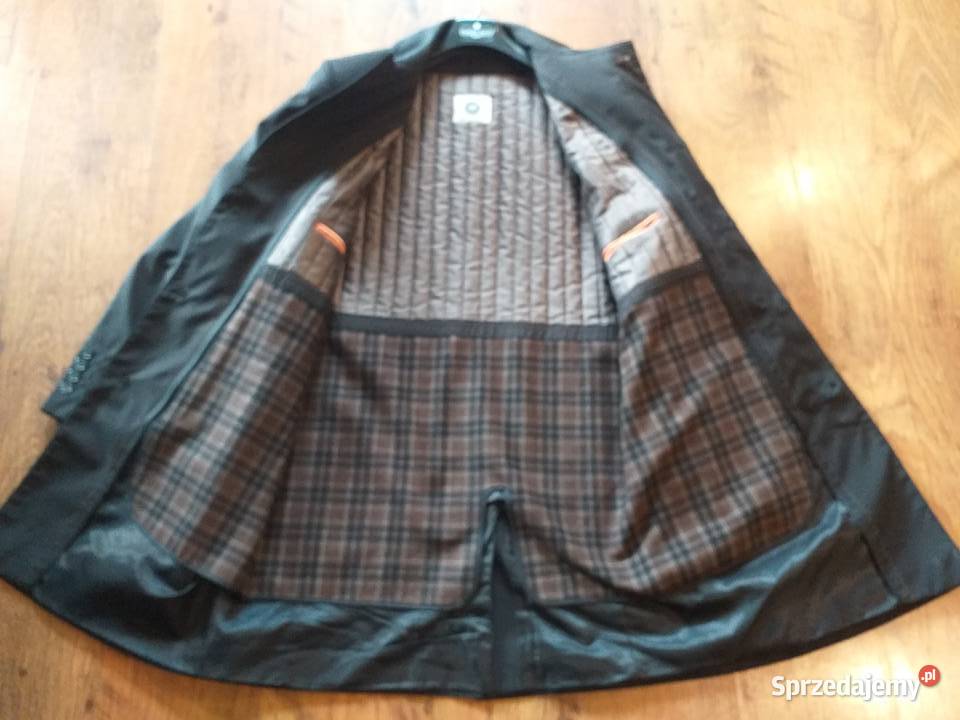 Czarny męski płaszcz biznesowy FF 48176 Płaszcz zimowy Katowice