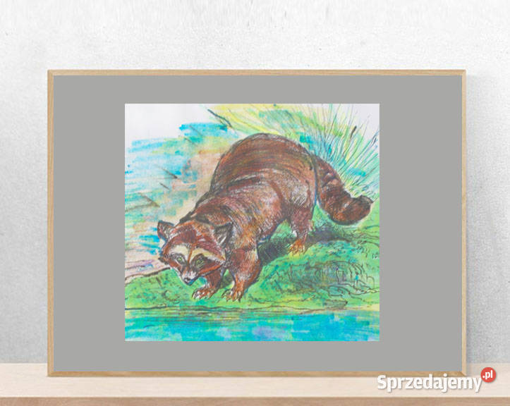zwierzęta obrazek A4 vintage plakat do domu zoo