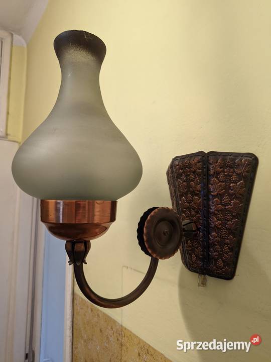 Kinkiet ręcznie robiony barwy miedzianej łódzkie Łódź