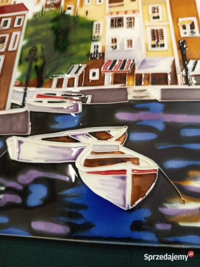 Ceramiczna płytka z Śródziemnomorski świt autor