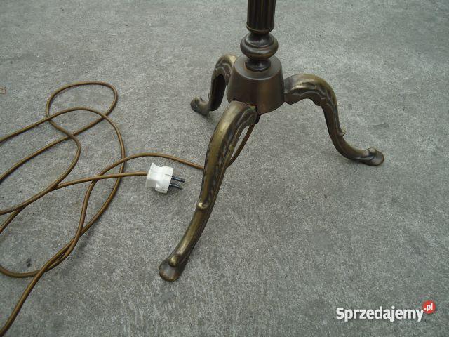 STARA MOSIĘŻNA STOJĄCA LAMPA PODŁOGOWA sprzedam