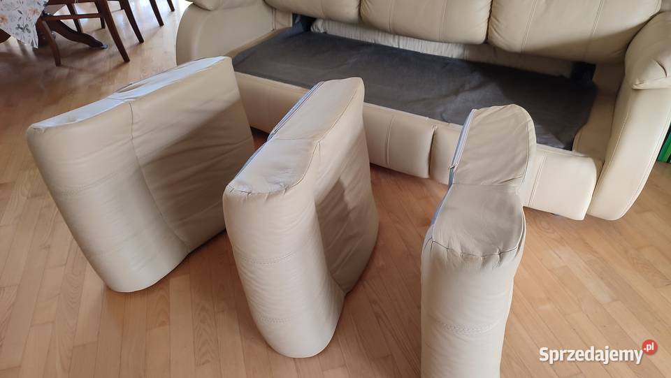Kanapa i sofa skórzane 3 osobowe rozkładane