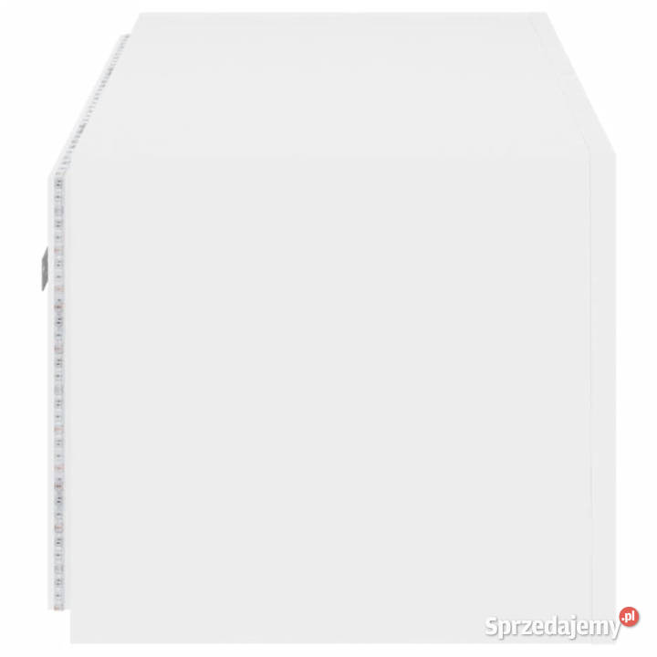 Ścienna szafka TV z LED biała 80x35x31 WM837281 RTV