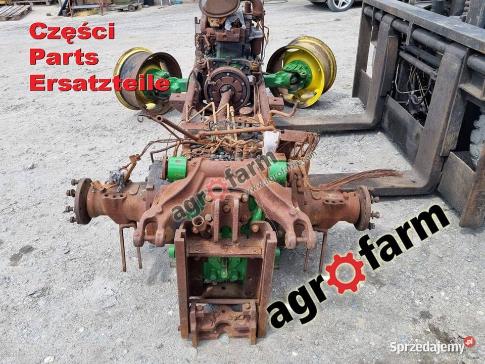 John Deere 5100M części silnik skrzynia biegów Byków