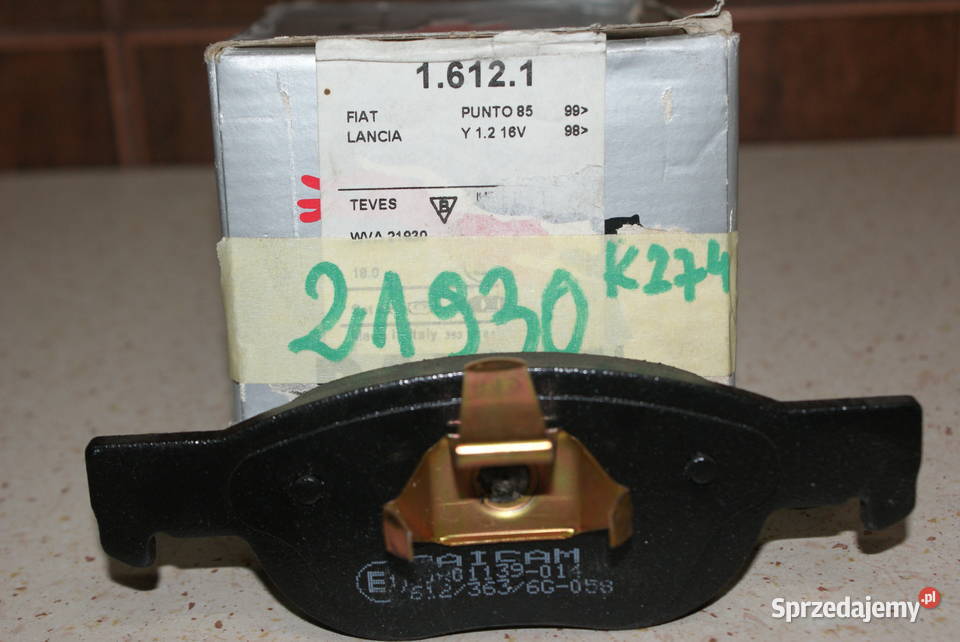 16121 Klocek hamulcowy kpl FIAT BRAVA BRAVO mazowieckie