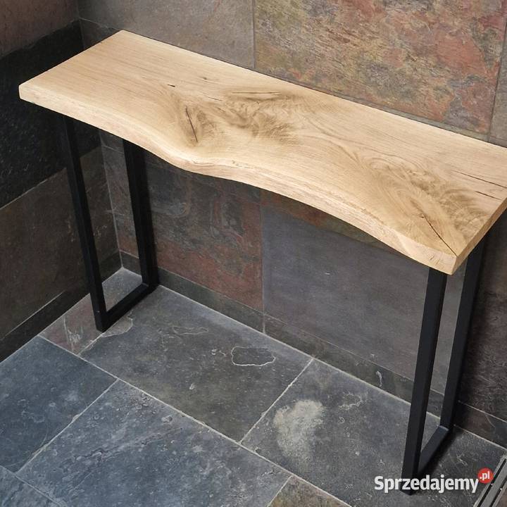 Konsola loft BLAT DĘBOWY NA WYMIAR naturalna