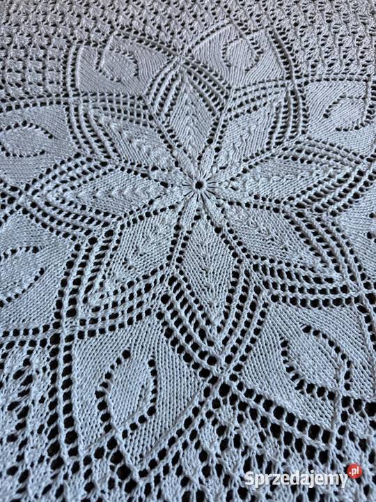obrus okrągły szydełkowy rękodzieło Zabrze