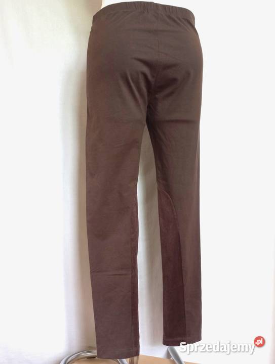 Spodnie brąz Legginsy damskie r L40 bawełna NOWE podlaskie