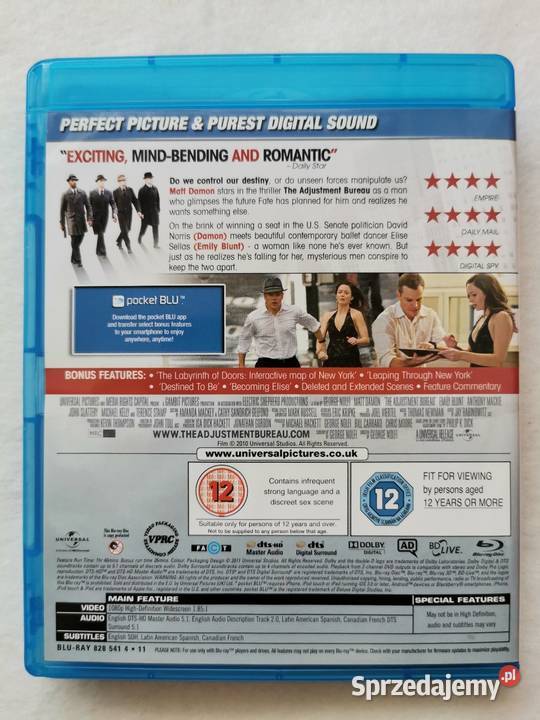 The Adjustment Bureau Władcy Umysłów Bluray En Ozorków