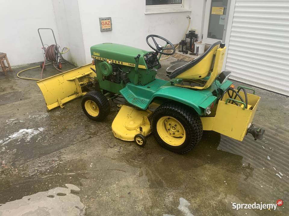 Traktorek John Deere spych kosiarka zamiatarka Kosiarki i podkaszarki