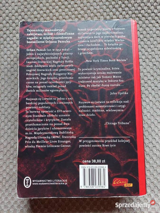 Orhan Pamuk Nazywam się Czerwień Kraków