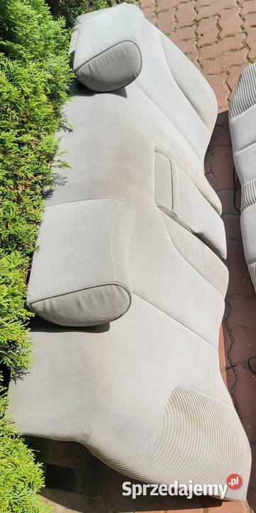 Kanapa szara welurowa podgrzewana Mercedes W126 mazowieckie Warszawa sprzedam