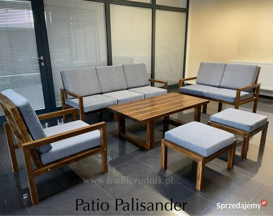 Meble ogrodowe tarasowe drewniane patio promocja Zestawy mebli ogrodowych Kraków