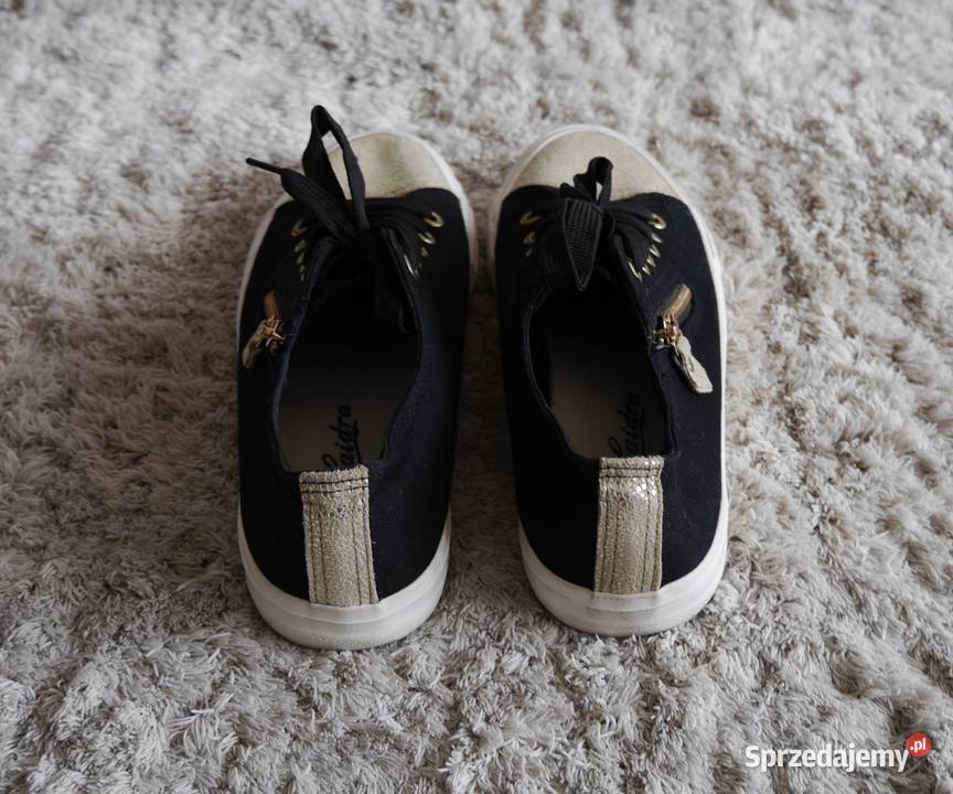 Trampki złote mieniące drobinki zamek 36 Wrocław