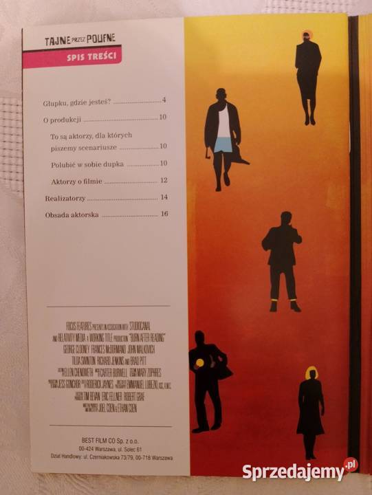 Film DVD TAJNE POUFNE książka reż bracia Coen wielkopolskie Oborniki