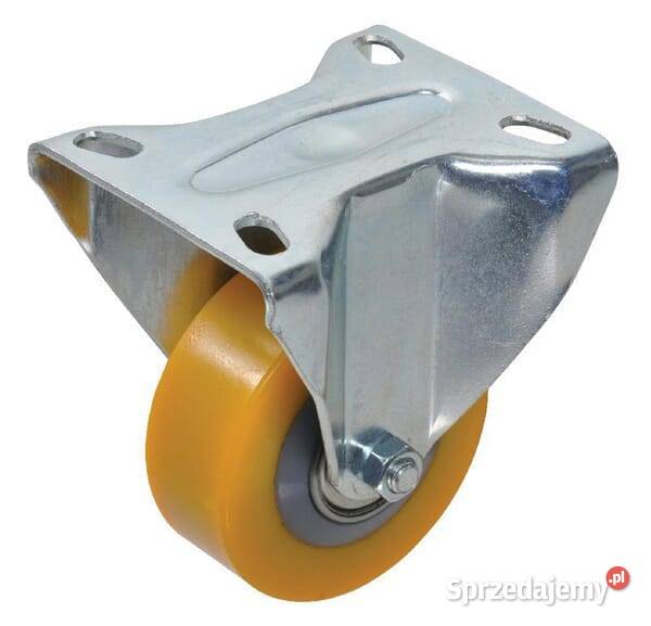 Koło stałe PU 80x30 mm podstawa montażowa 85x100 Kamionna