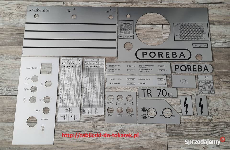 Tokarka TR 70 BIS PORĘBA Tabliczka Tabliczki łódzkie Zelów