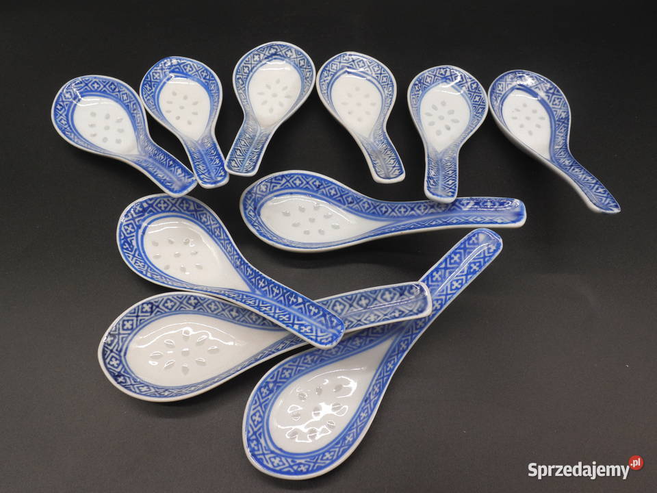Chińskie porcelanowe łyżki 10 porcelana ryżowa Raszków