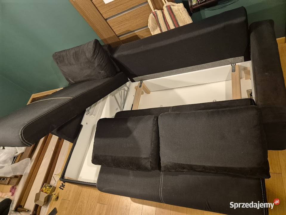Narożnik czarny lewy 230x140 Warszawa Bemowo
