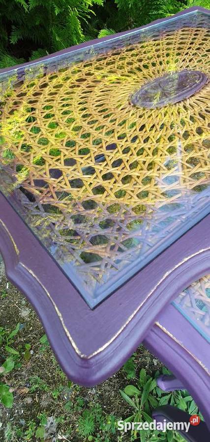 Stolik stoliczki ludwikowskie trojaczki