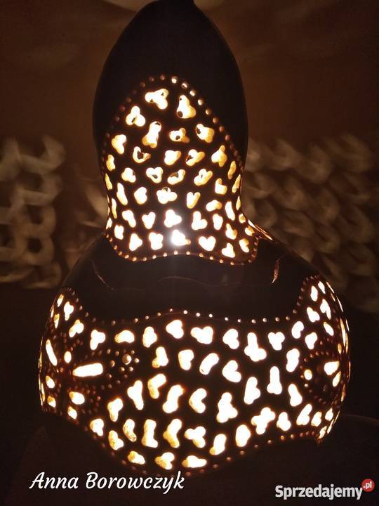 Lampka nocnaręcznie wykonana z tykwy Oświęcim