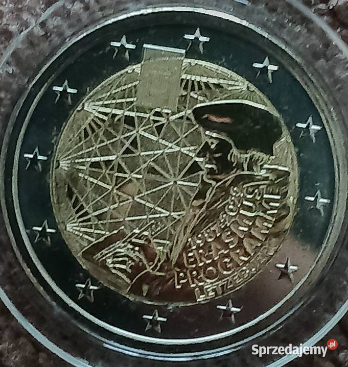 2 Euro Luksemburg 2022 r 35 r Programu Erasmus Konin sprzedam