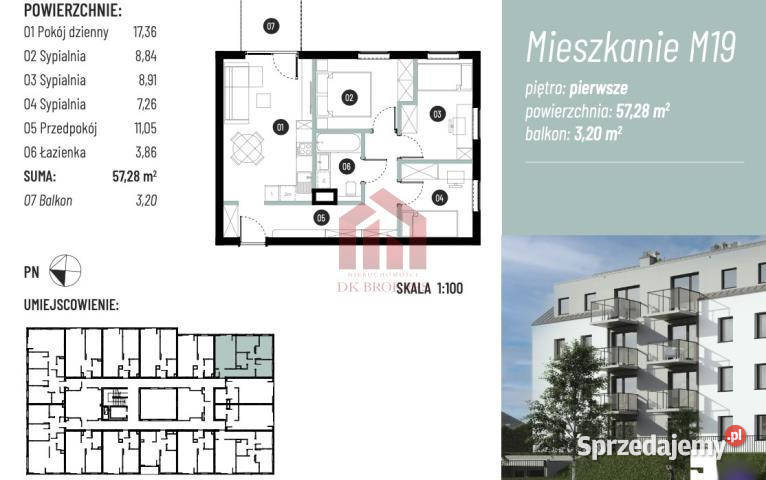 Mieszkanie Tyczyn Laurowa 5728m2 4pokojowe własność podkarpackie