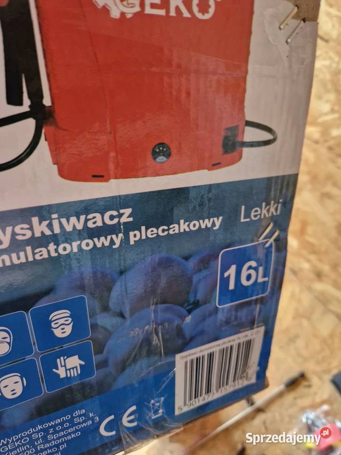 Opryskiwacz akumulatorowy plecakowy 16L Lekki wielkopolskie Głogowa