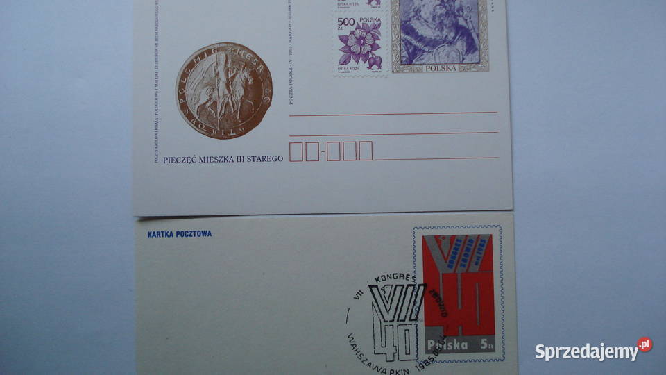 Kartki pocztowe okolicznościowe 2 sprzedam sprzedam