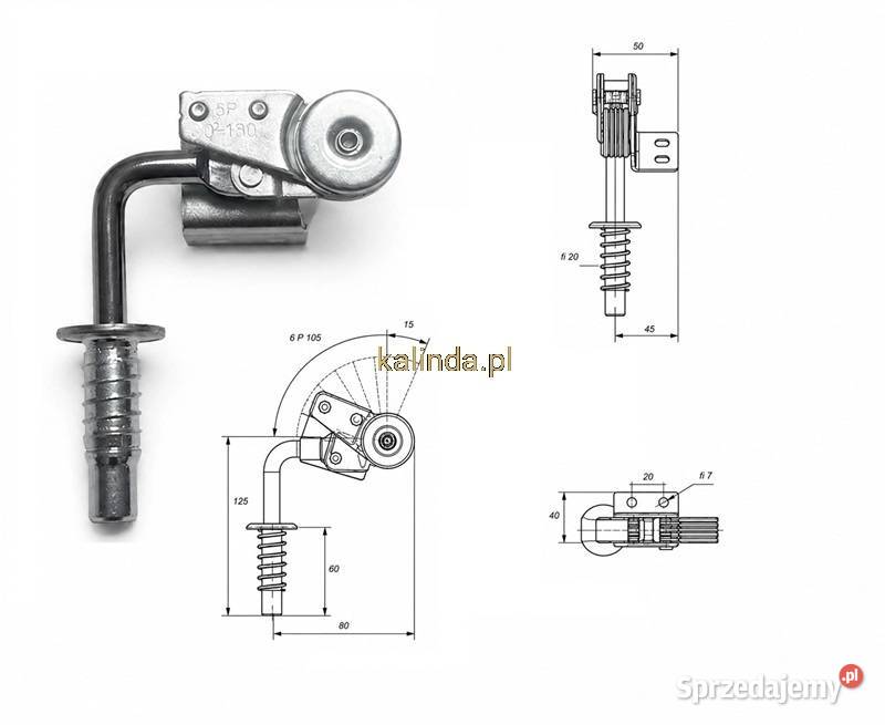 Mechanizm meblowy zagłówka 608 PLUS chrom zachodniopomorskie Szczecin