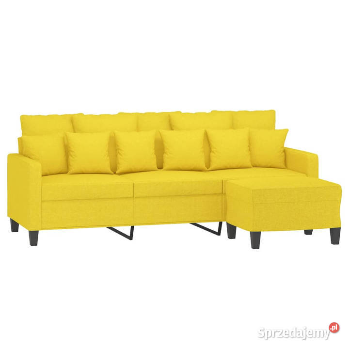 3osobowa sofa z podnóżkiem jasnożółty 180 Warszawa