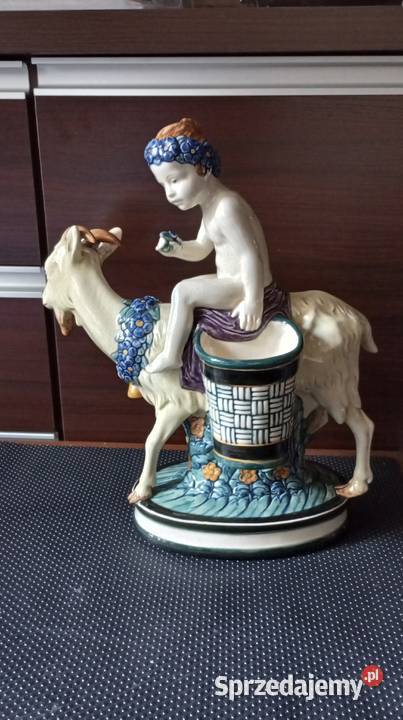 Figurka Majolica Kozi jeździec Kraków