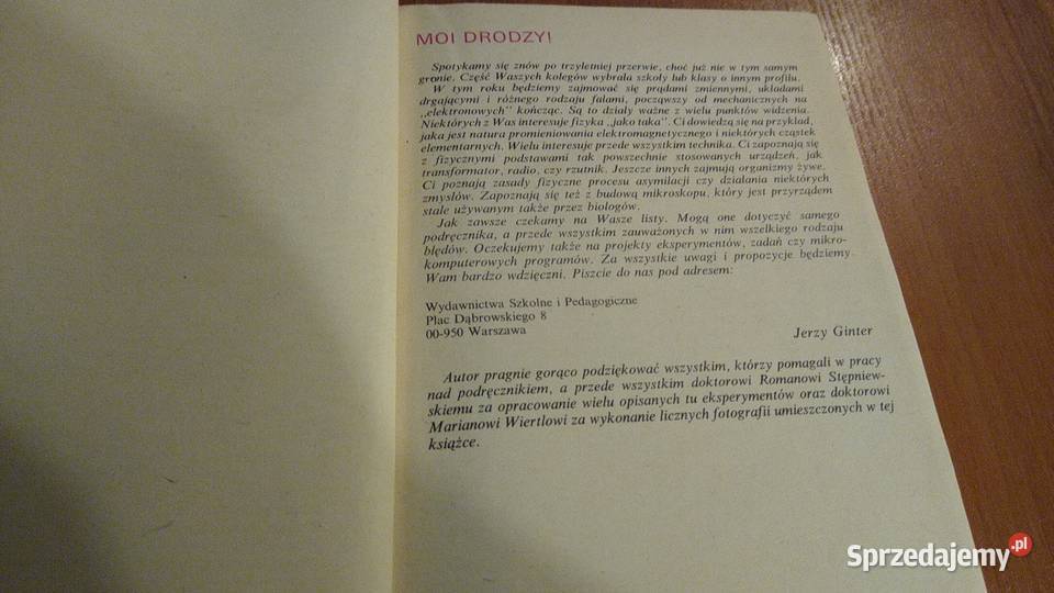 Fizyka 3 klasy III liceum ogólnokształcącego Gdańsk