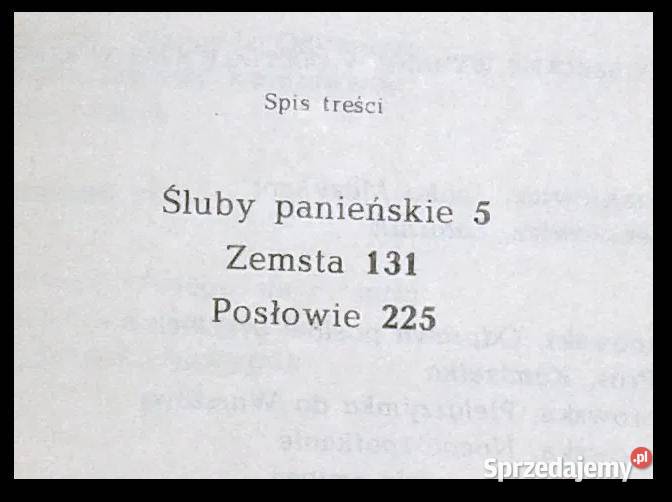 Śluby panieńskie Zemsta Aleksander Fredro